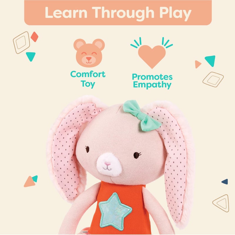 B. toys â€“ 15-Inch Plush Bunny â€“ Soft Stuffed Animal for Baby, Toddler, â€“ Orange & Pastel Outfit â€“ Washable Rabbit â€“ Tippy Toes â€“ Becky Bunny â€“ 0+ Months - Image 3